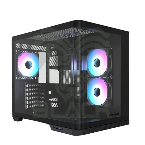 GABINETE GAMER RAIDMAX INFINITA I630 BLACK ATX FISHTANK CURVED GLASS ARGB