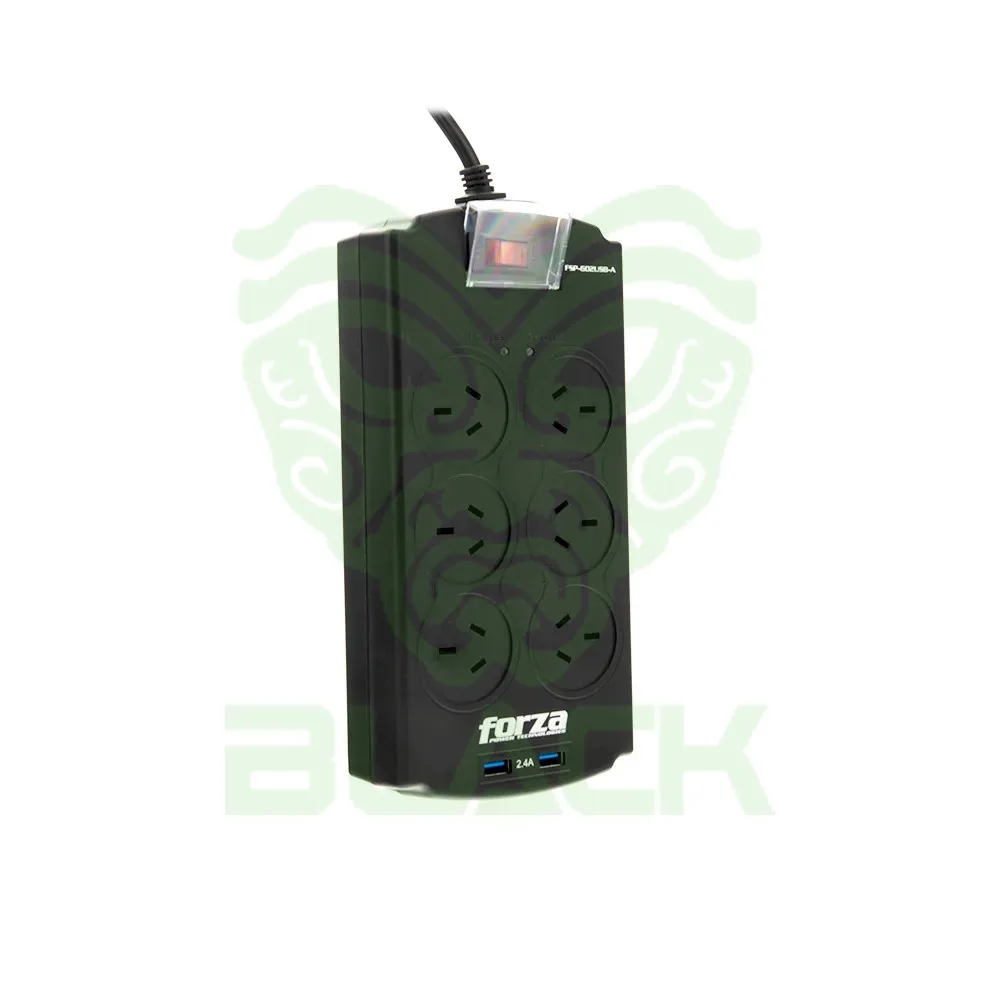 PROT.FORZA 1250J/2200W 6 IRAM PUERTOS USB-220V