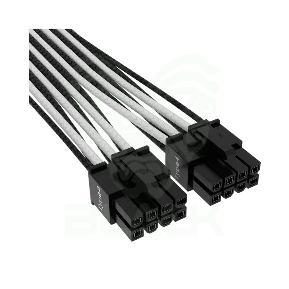 CABLE CON FUNDAS INDIVIDUALES PCIE GEN 5 12V-2X6 DE 600 W Y 12 4 PATILLAS CON FUNDA INDIVIDUAL, TYPE 4, ROJO/NEGRO