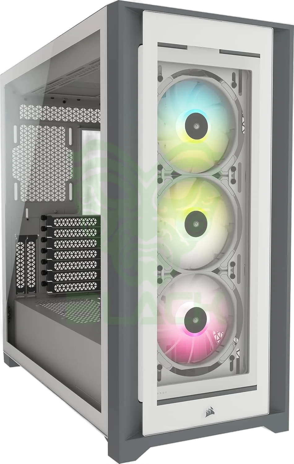 GABINETE CORSAIR ICUE 5000X RGB CON VIDRIO TEMPLADO SEMITORRE BLANCO