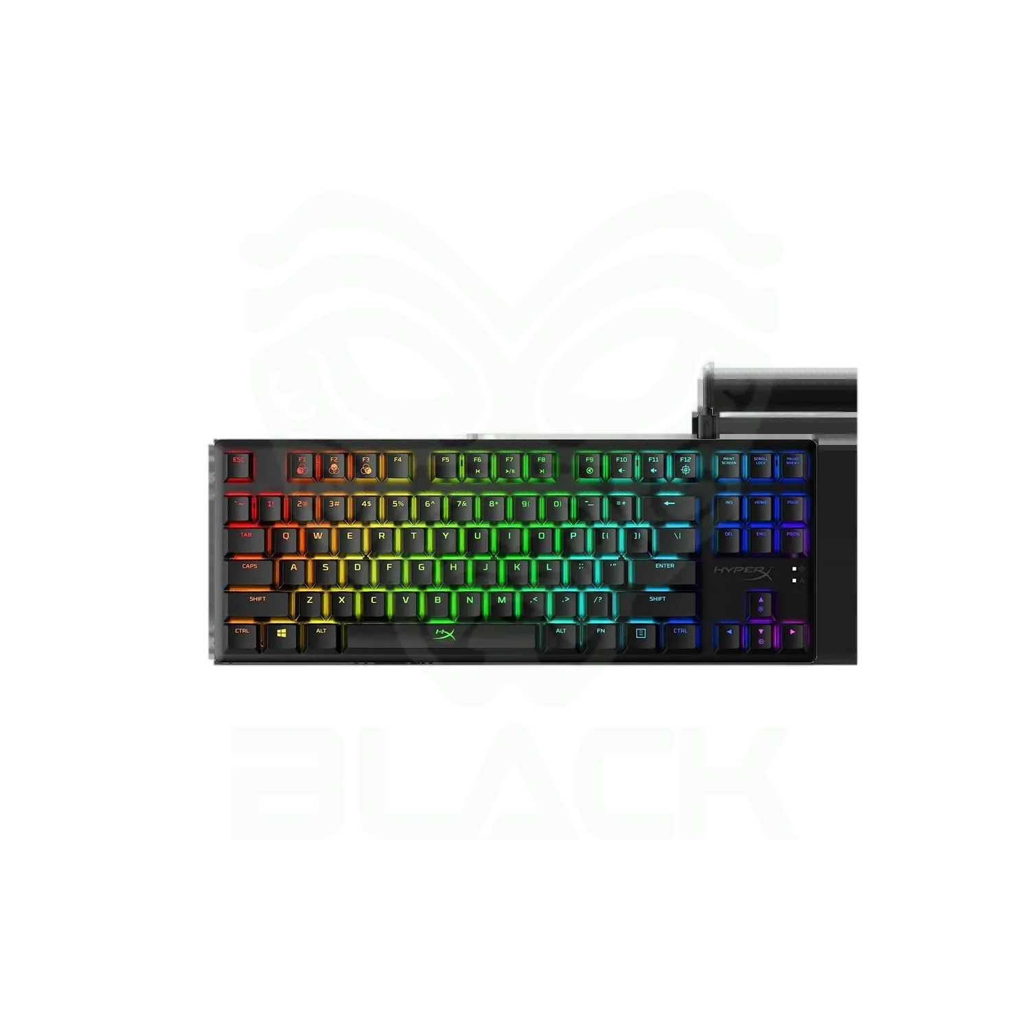 TECLADO C/CABLE HYPERX ALLOY ORIGINS CORE RED US NEGRO