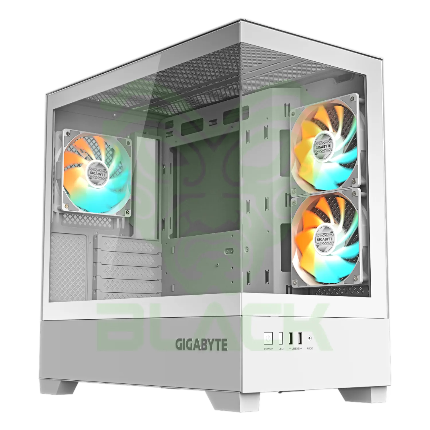 GABINETE GAMER GIGABYTE C201P M-ATX WHITE PANORAMIC