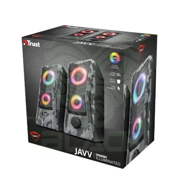 PARLANTE TRUST JAVV RGB SET 2.0 GXT606