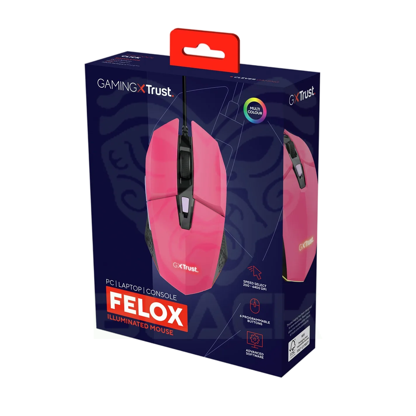 MOUSE GAMER TRUST FELOX PINK GXT109P