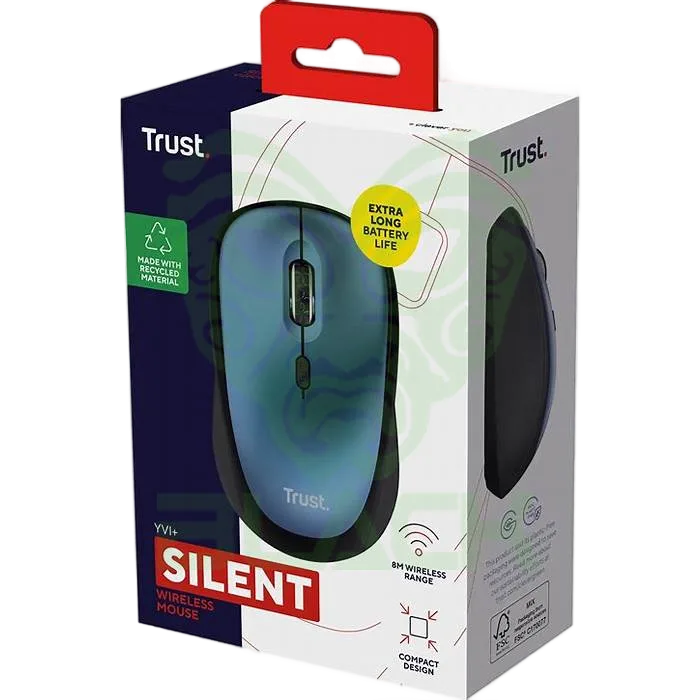 MOUSE TRUST YVI WIRELESS ECO BLUE