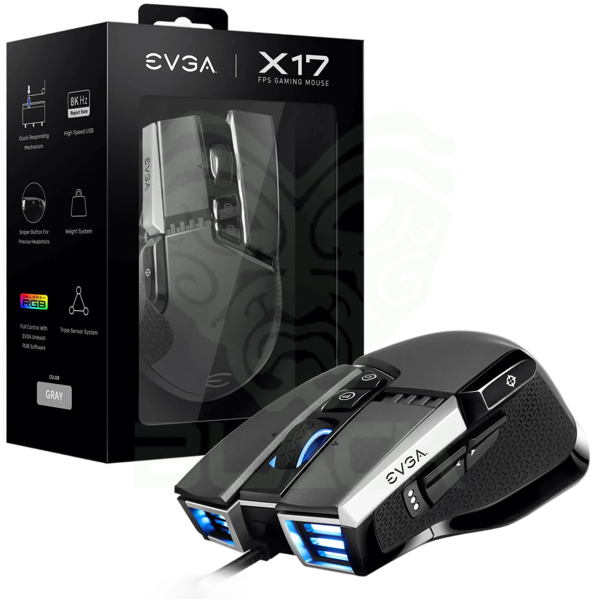 MOUSE EVGA X17 GAMING GREY