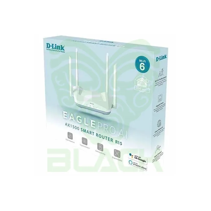 ROUTER D-LINK R15 SMART WIFI 6 AX1500 4 ANTENAS DUAL BAND