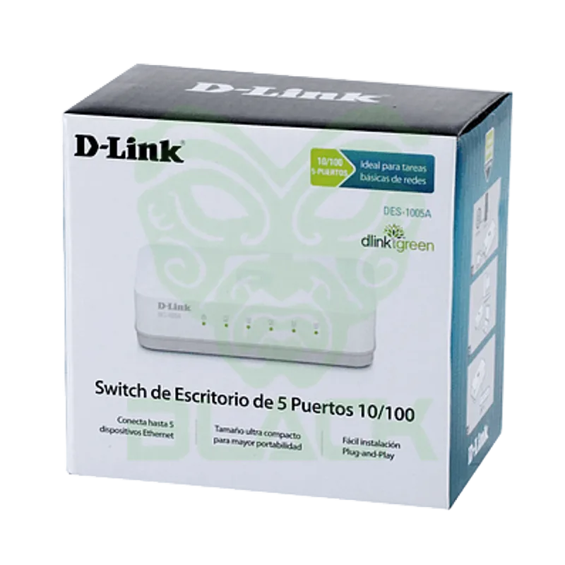 SWITCH D-LINK DES-1005A 5 PUERTOS 10/100MBPS