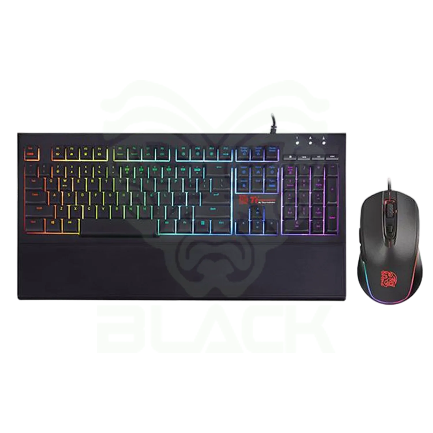 TECLADO GAMER TT ESPORTS COMBO CHALLENGER ELITE RGB MEMBRANE KB LASER ENGRAVED KEYCAP SW CONTROL