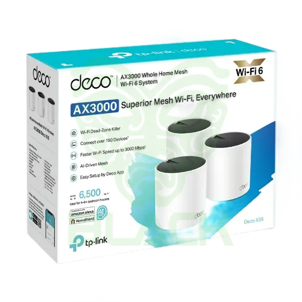 TP LINK WHOLE-HOME MESH WIFI6 SYSTEM AX3000 1PCS