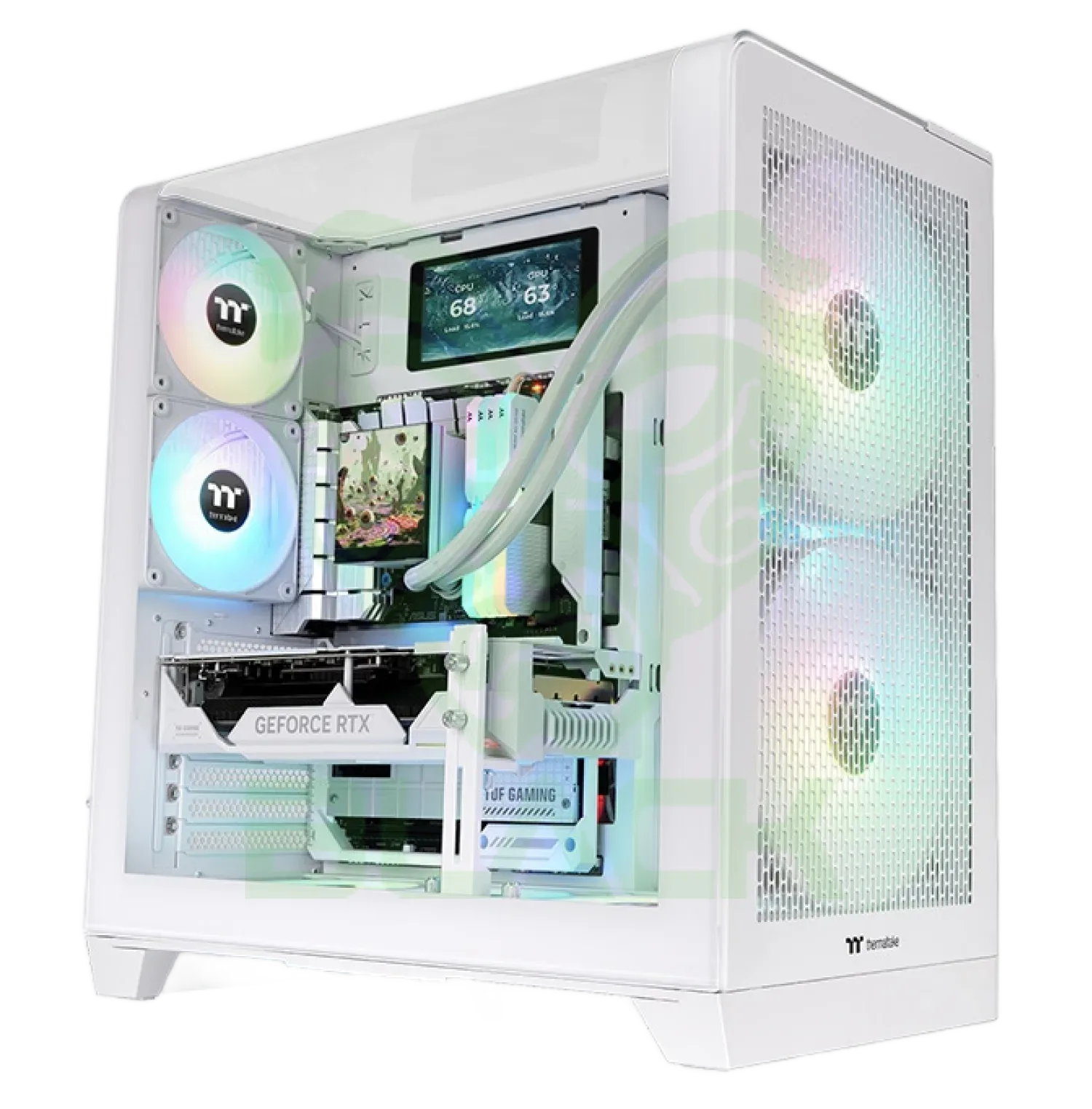 GABINETE C/FUENTE VIEW 390 + 1050W 80 PLUS GOLD (WHITE EDITION)