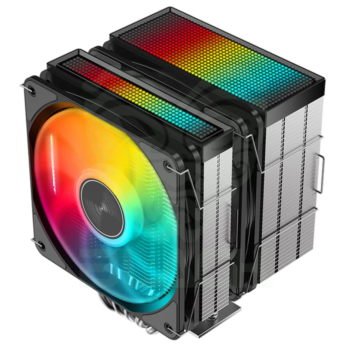 COOLER CPU JIUSHARK JF500 RUBY BLACK ARGB (1851 / AM5) 265W