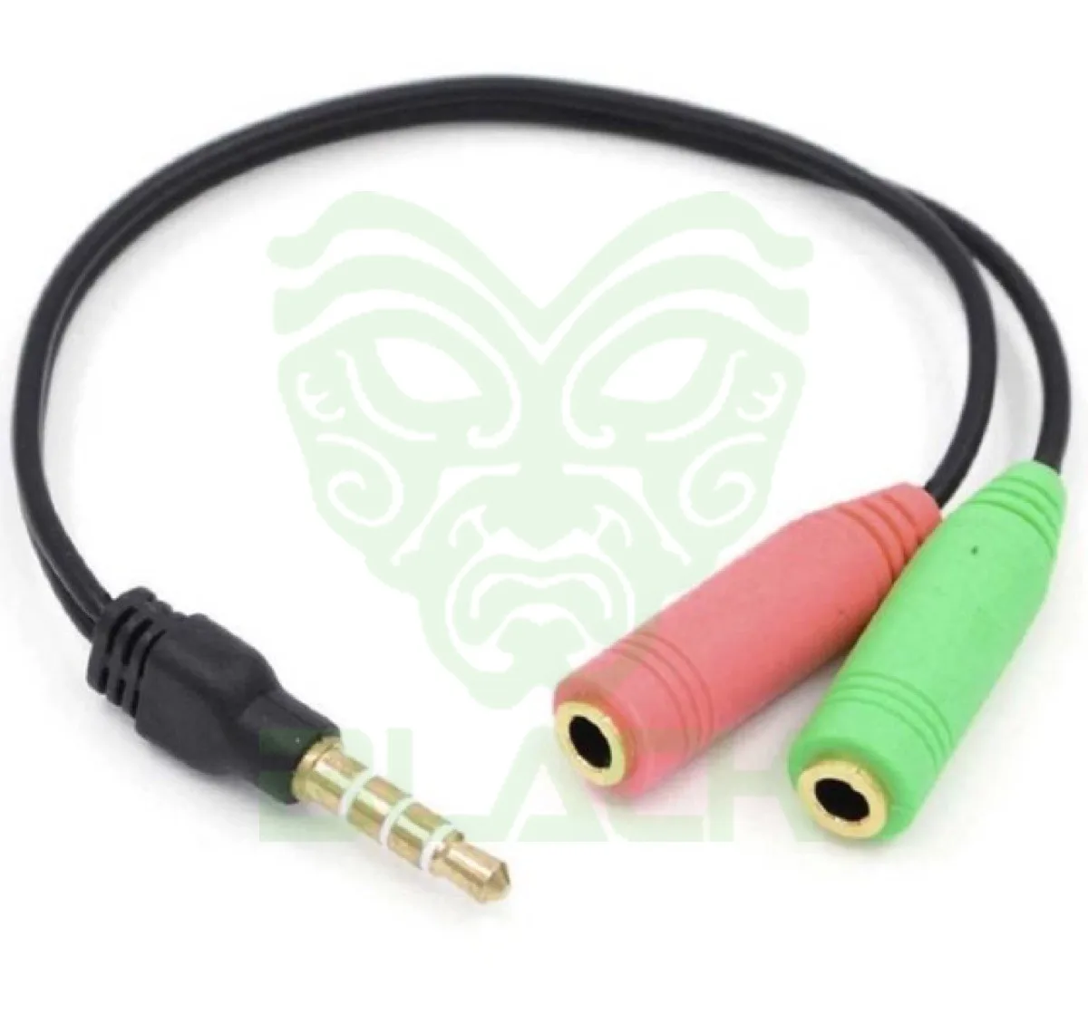 ADAPTADOR JACK 3,5 MM MINI PLUG A AUDIO Y MICROFONO