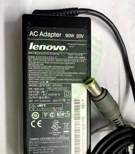 Cargador Lenovo 20V - 4.5A