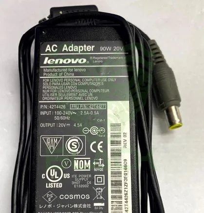 Cargador Lenovo 20V - 4.5A