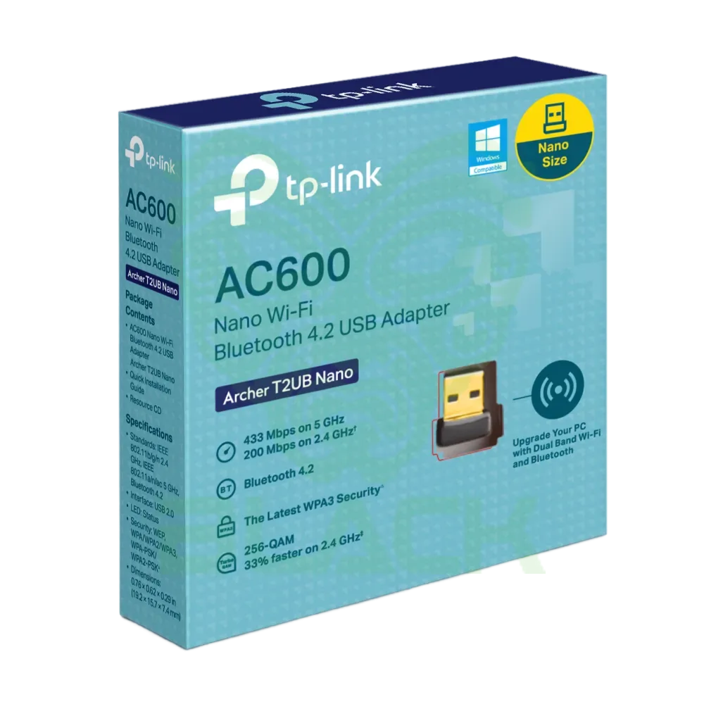 ARCHER T2UB NANO P.REDW + BLUETOOTH USB AC600 DUAL BAND