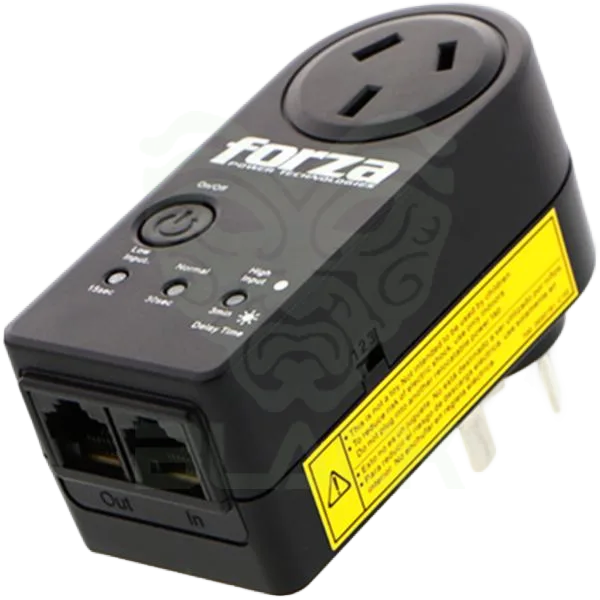 PROT.FORZA ZION 1 IRAM 900J MAX 1500W NEGRO + RJ45