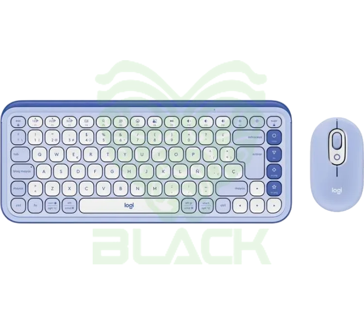 COMBO LOGITECH TECLADO Y MOUSE POP ICON LILA BLUETOOTH 5.1 WINDOWS/MAC