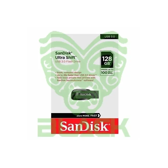 PENDRIVE SANDISK ULTRA SHIFT 128GB - 3.0 NEGRO