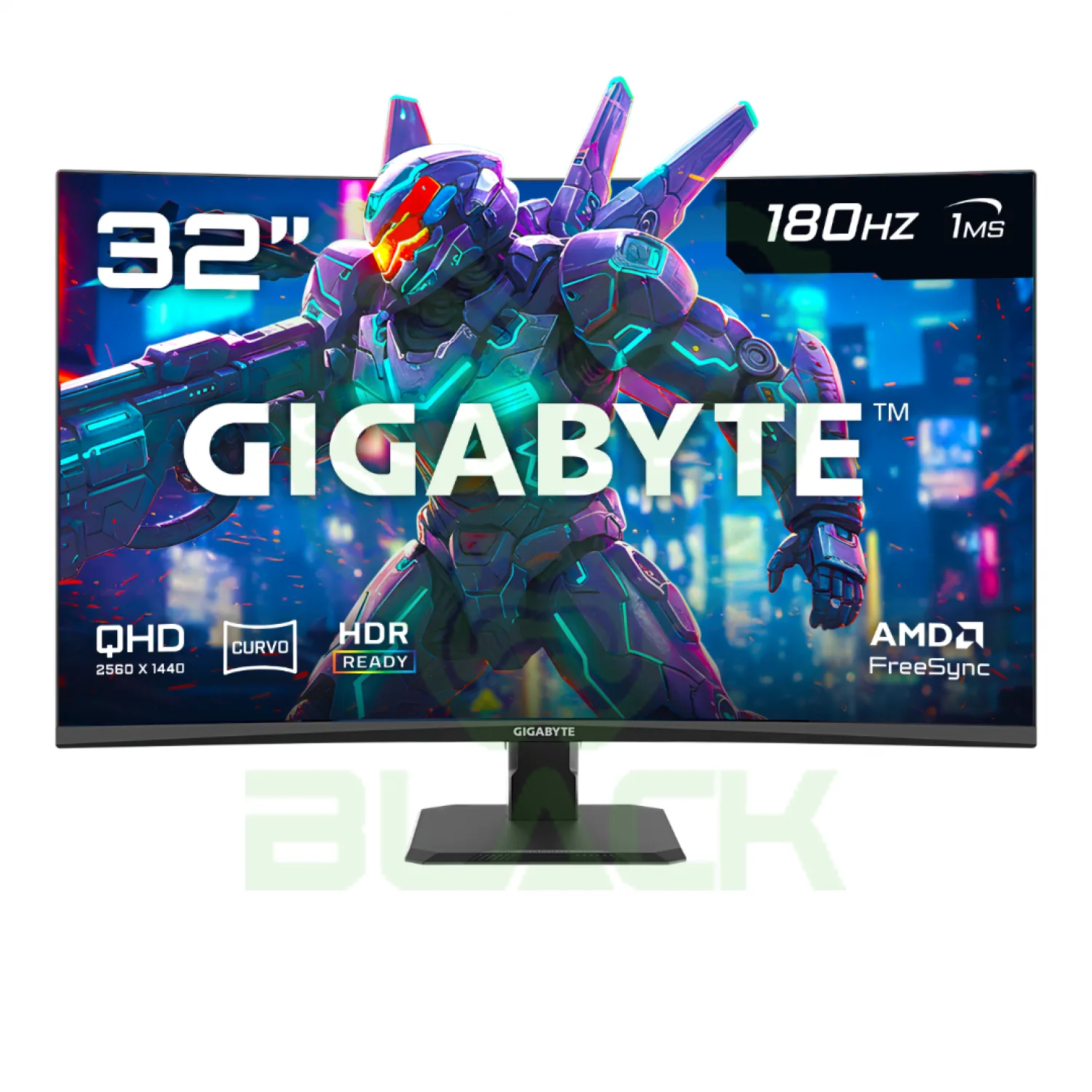 MONITOR GAMER GIGABYTE GS32QCA 31.5" CURVO 1500R QHD VA 180HZ 1MS FREESYNC