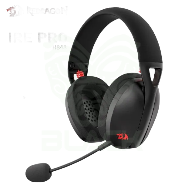 AURICULARES REDRAGON IRE PRO H848 ULTRA LIGHTWEIGHT WIRELESS 2.4GHZ BLUETOOTH 5.2 BLACK USB-C