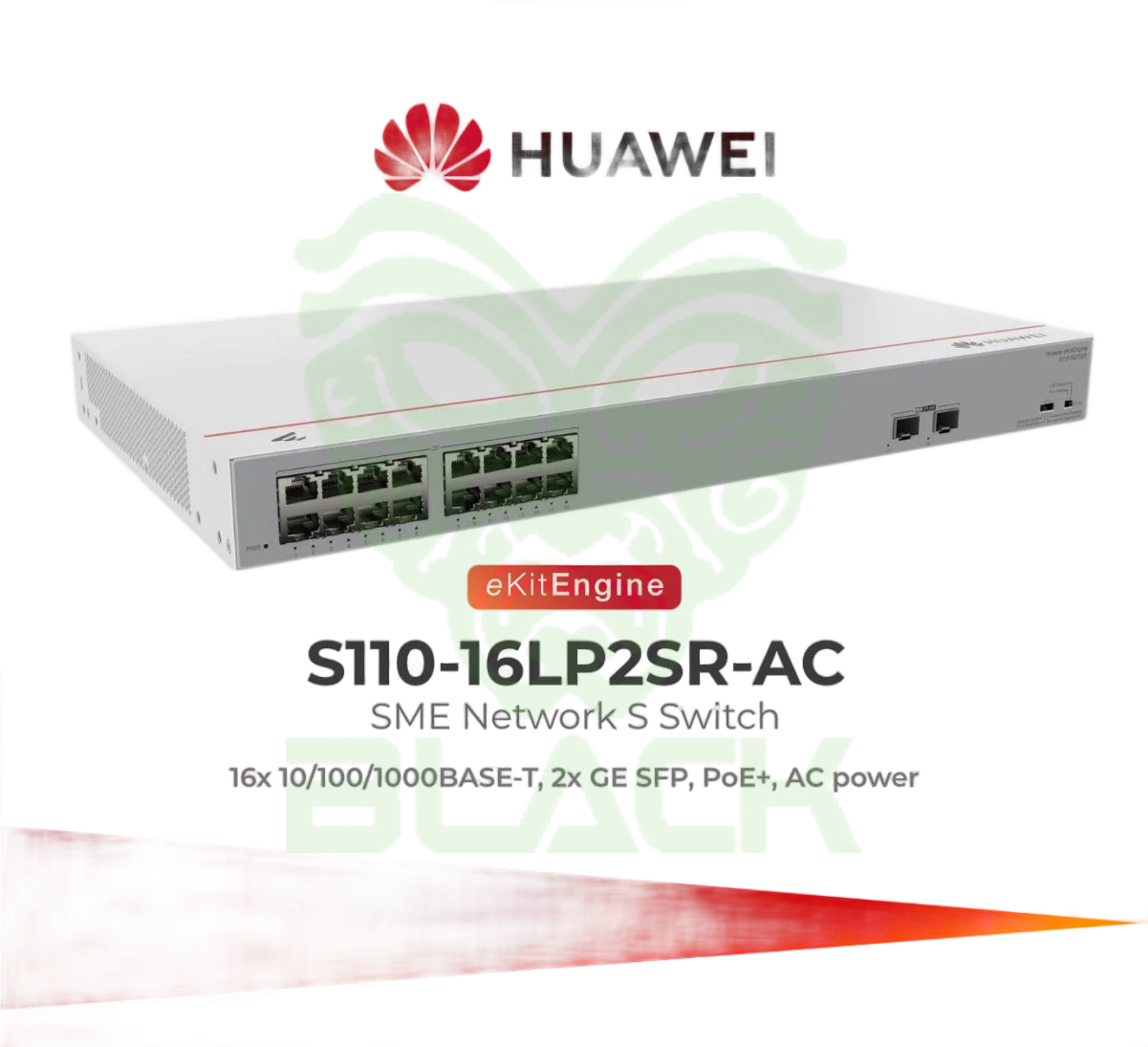 SWITCH HUAWEI EBG 16P GE 2P-SFP GE POE+ (124W) LAYER2