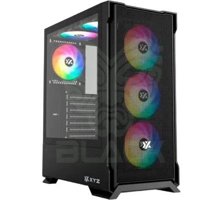 GABINETE XYZ AIRONE 300-X MESH 6X120MM ARGB FANS USB-C VIDRIO TEMPLADO