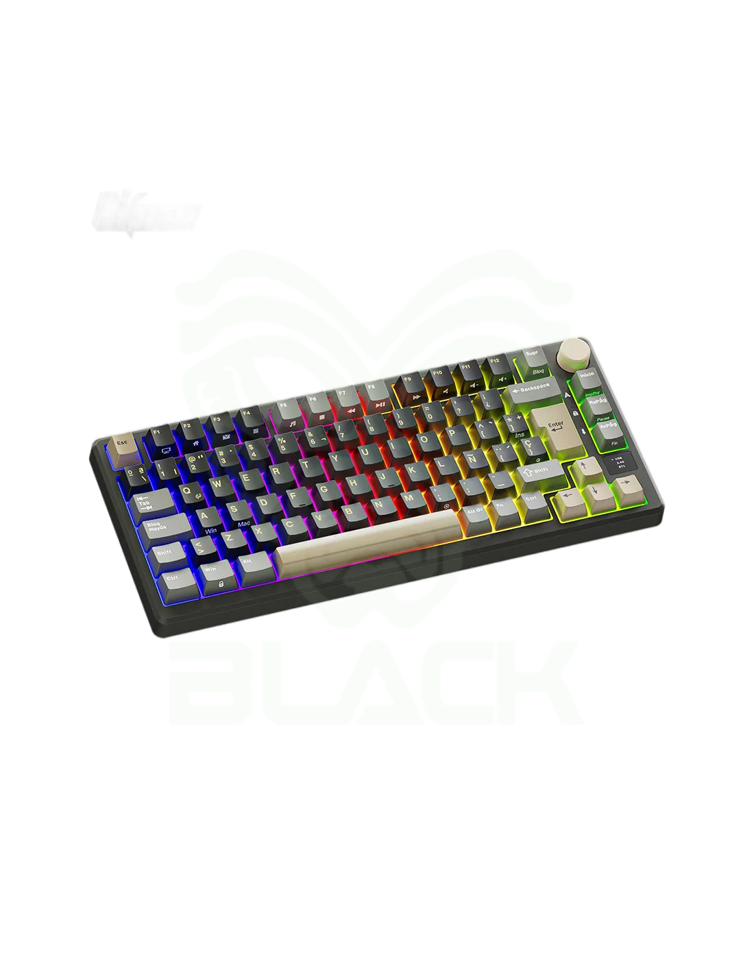 TECLADO ROYAL KLUDGE RKM75 WIRELESS PHANTOM SWITCH BROWN 75%