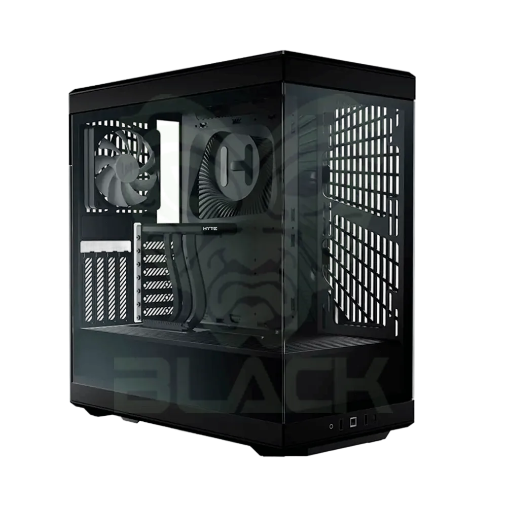 GABINETE HYTE Y40 BLACK CHERRY VIDRIO TEMPLADO 2X120MM FANS VERTICAL GPU MOUNT INC. CABLE RISER PCIE 4X16 USB-C 3.2