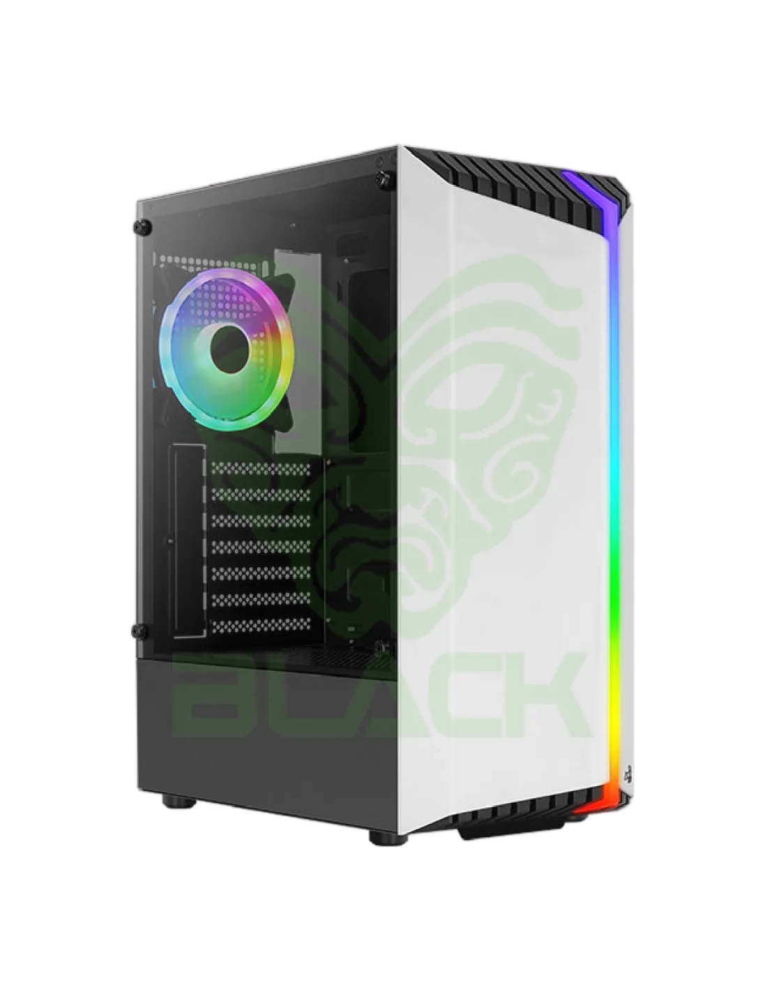 GABINETE GAMER AEROCOOL BIONIC WHITE RGB VIDRIO G-WT-V2