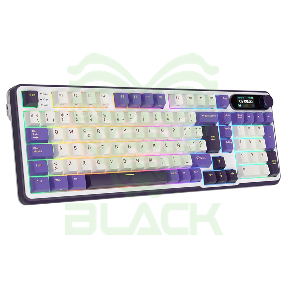 TECLADO ROYAL KLUDGE RKS98 WIRELESS BLACKBERRY SWITCH CHARTREUSE 96%