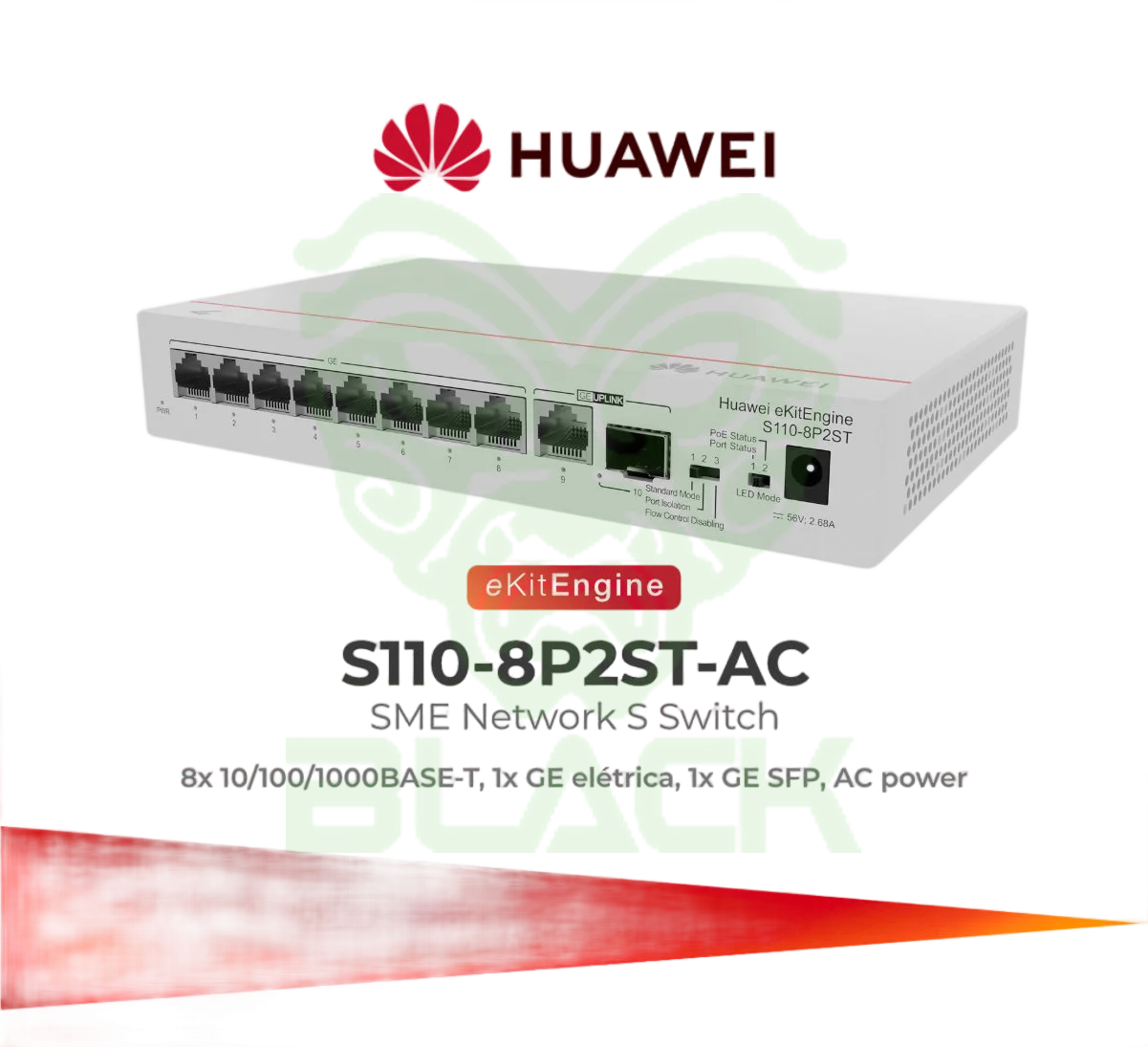 SWITCH HUAWEI EBG 8P GE 4-SFP GE POE+ (124W) LAYER 2+