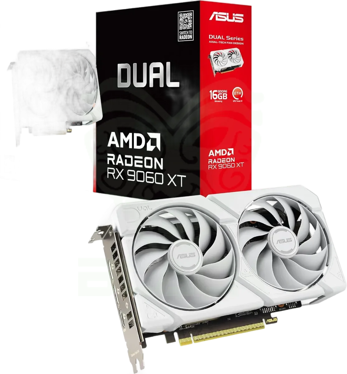 PLACA DE VIDEO ASUS DUAL RADEON™ RX 9060 XT 16GB GDDR6 WHITE EDITION