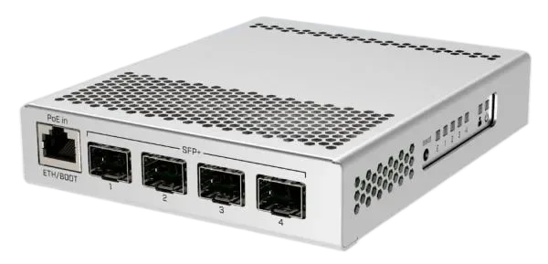 SWITCH MIKROTIK 305-1G-4S+IN 4PTOS SFP+ + 1ETH GB S/F