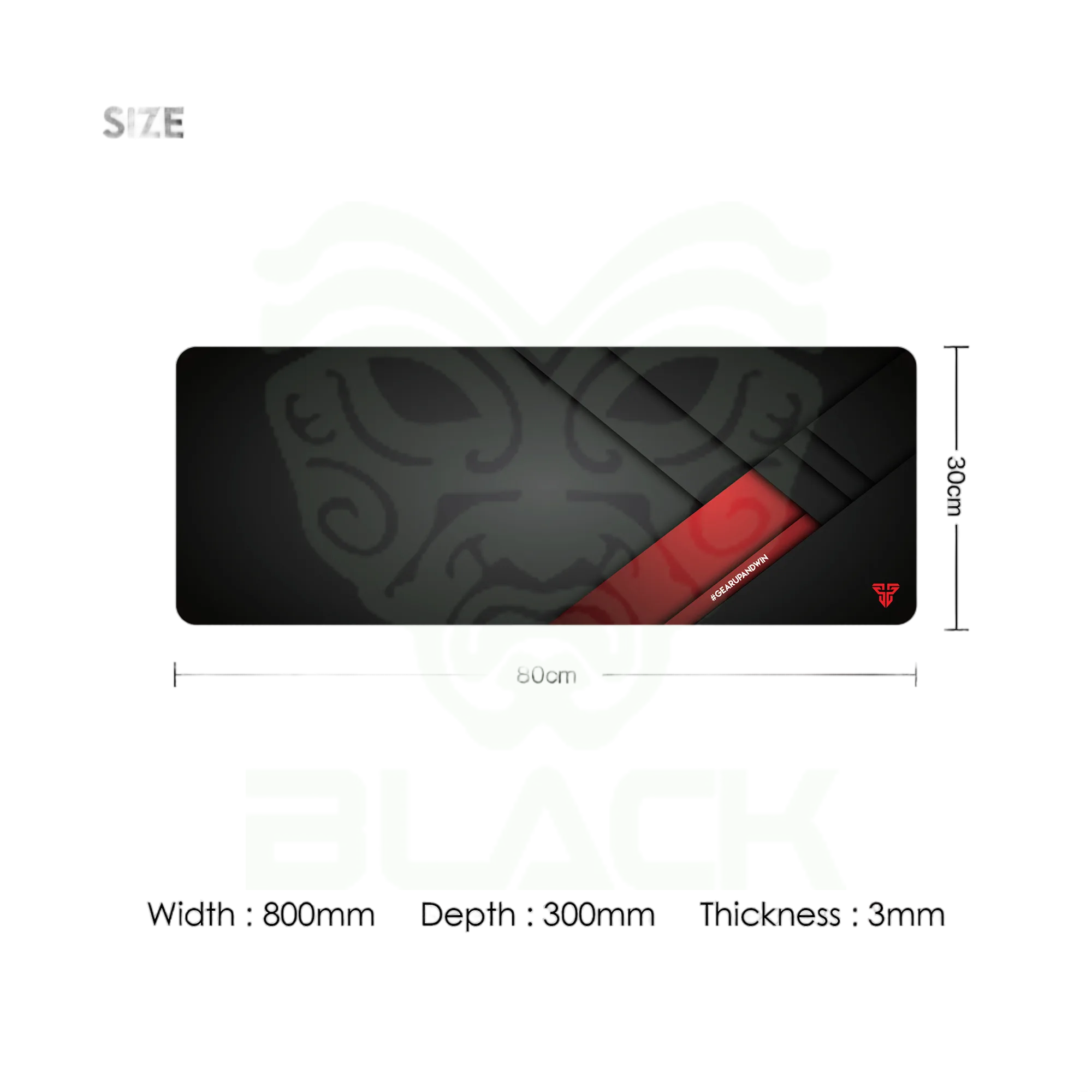MOUSEPAD FANTECH VIGIL MP806 CONTROL LARGE BLACK 80X30 CM