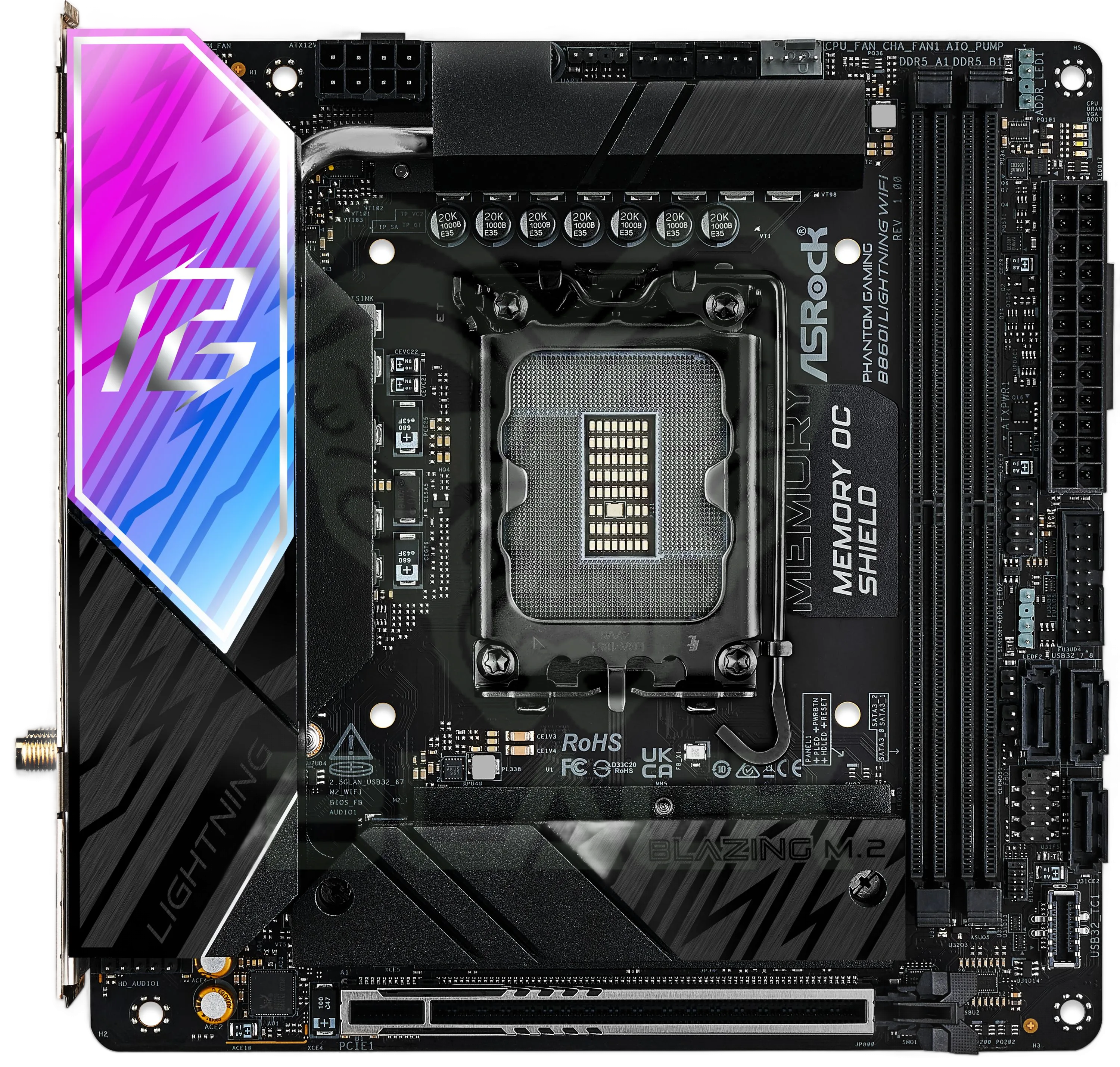 MOTHER ASROCK B860I LIGHTNING WIFI LGA1851 DDR5 ITX