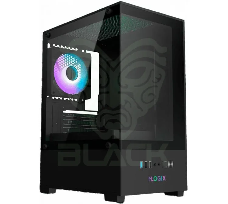 GABINETE MLOGIX VIEW MAX 180 MINI 3X120MM FAN RGB MINI ITX VIDRIO TEMPLADO