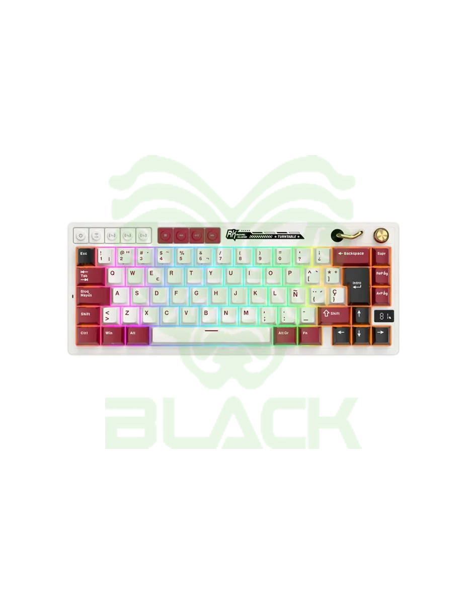 TECLADO ROYAL KLUDGE RKR65 BERRY RED SWITCH CREAM 65%