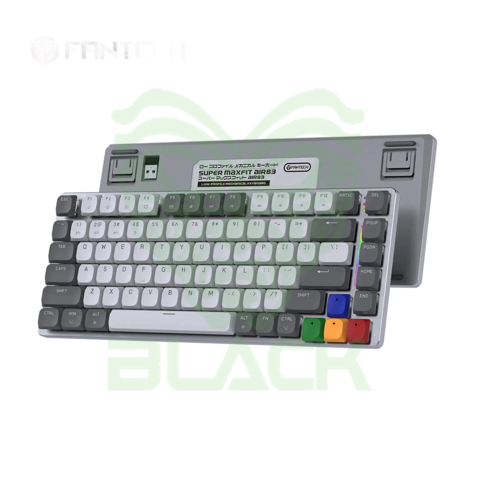 TECLADO MECÁNICO INALAMBRICO FANTECH MAXFIT AIR83 MK915 SUPER MAXFIT - GREY (RED SWITCH)