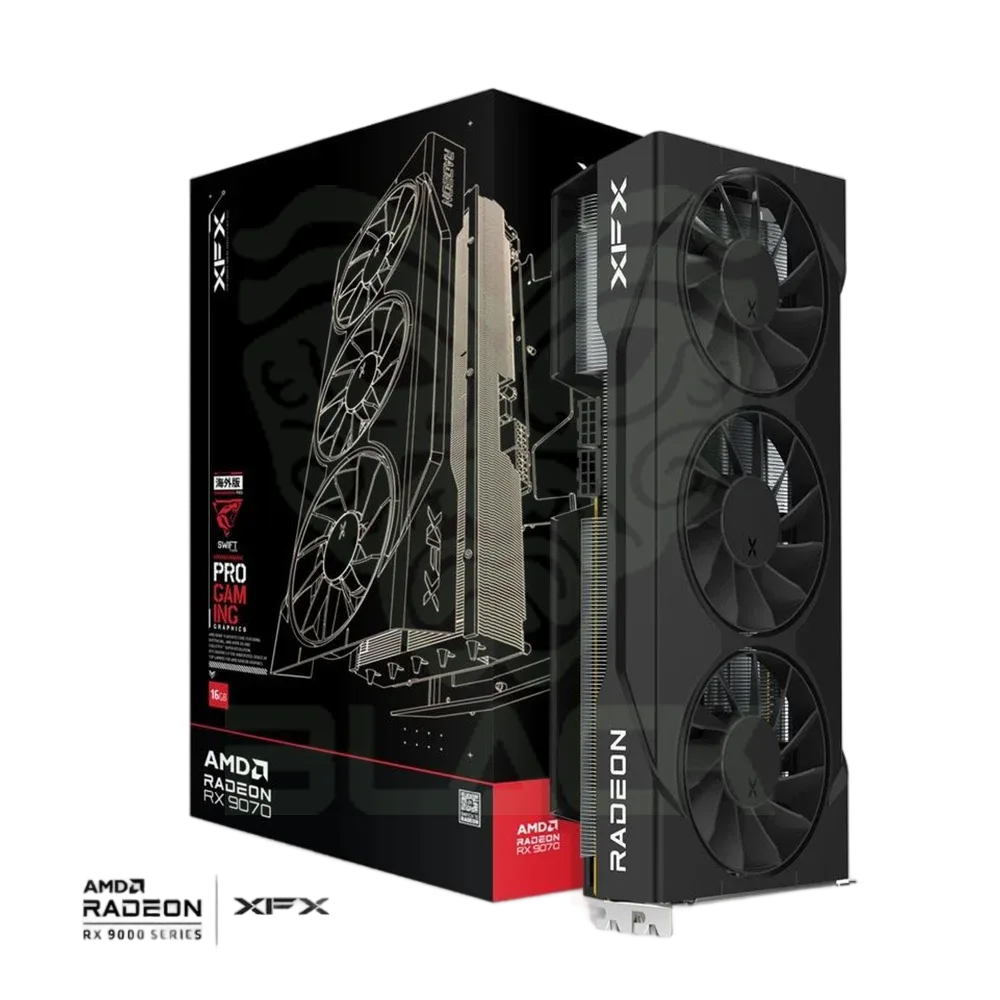 PLACA DE VIDEO XFX RADEON RX 9070 GRE 12GB GDDR6 SWIFT TRIPLE FAN GAMING EDITION OC