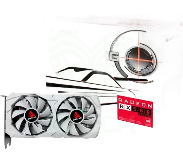 PLACA DE VIDEO BIOSTAR RADEON RX 580 8GB GDDR5 2048SP 256BIT GAMING WHITE EDITION