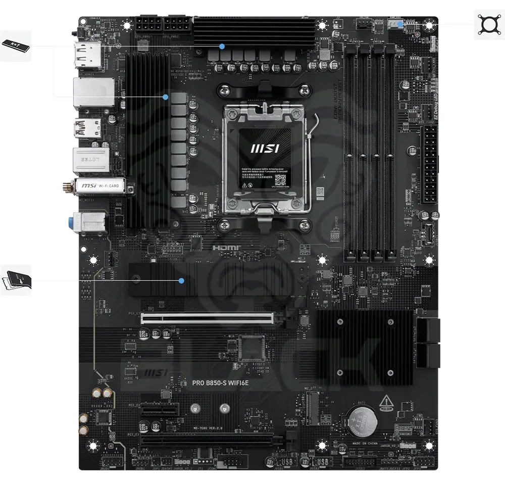 MOTHER MSI PRO B850-S WIFI6E