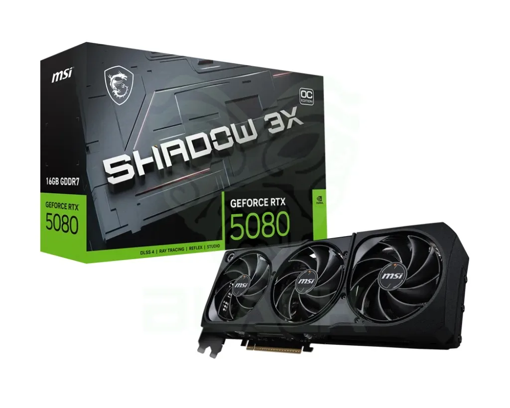 PLACA DE VIDEO MSI GEFORCE RTX 5080 16GB GDDR7 SHADOW 3X OC