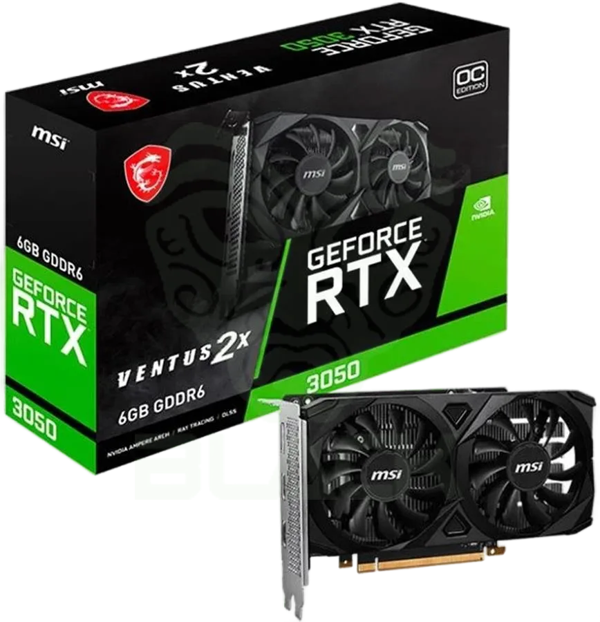PLACA DE VIDEO MSI GEFORCE RTX 3050 6GB GDDR6 VENTUS 2X OC