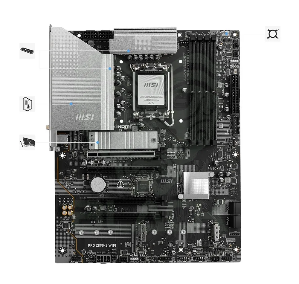 MOTHERBOARD MSI PRO Z890-S WIFI LGA1851 DDR5