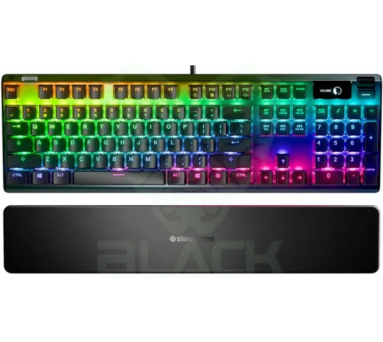 TECLADO MECANICO STEELSERIES APEX 7 OLED SMART DISPLAY SWITCH STEELSERIES QX2 RED RGB