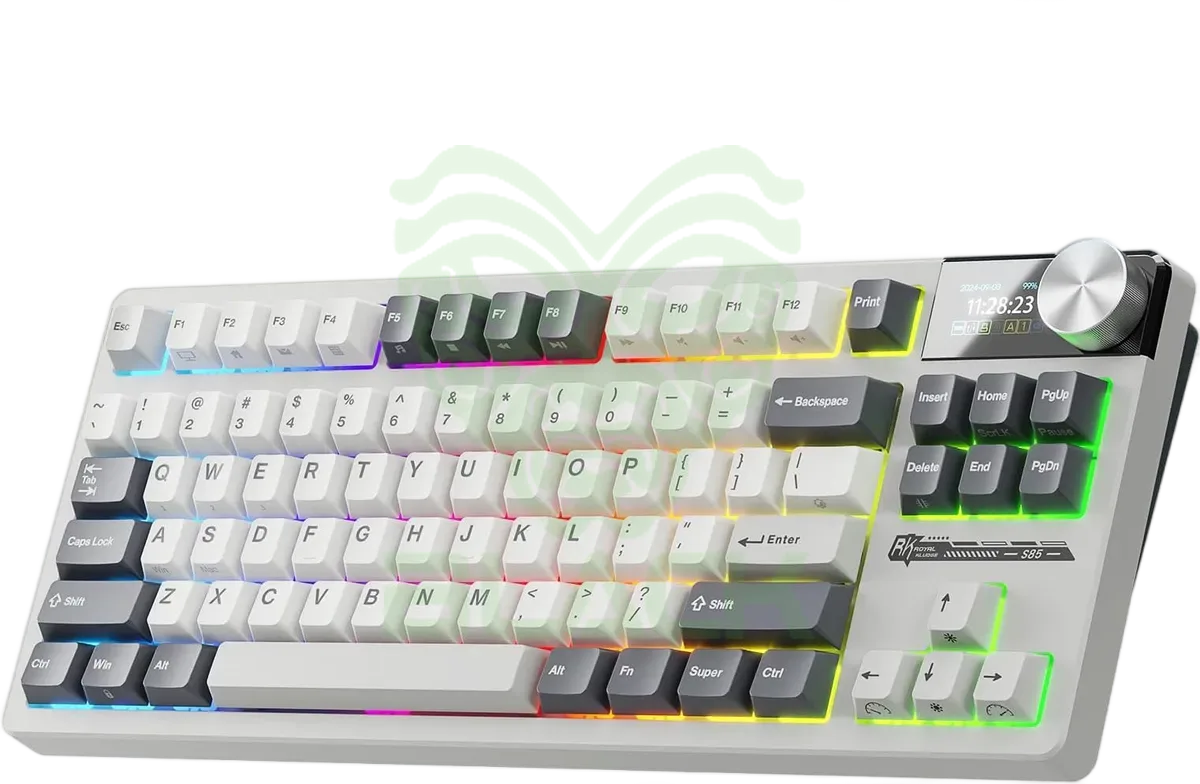 TECLADO ROYAL KLUDGE RKS85 WHITE NIGHT SWITCH BEIGE 85%