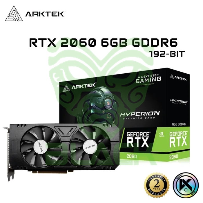 Placa De Video Arktek Geforce Rtx 2060 6GB Gddr6