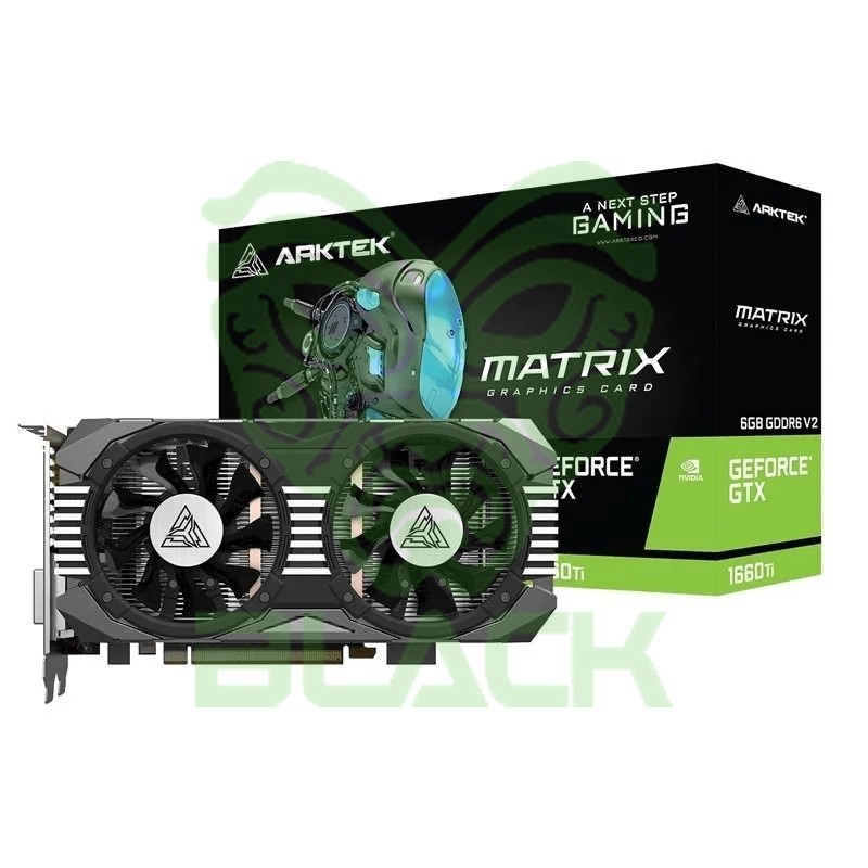 Placa De Video Arktek Geforce Gtx 1660 Ti V2 Ddr6 6GB 192 Bit Dual Fan