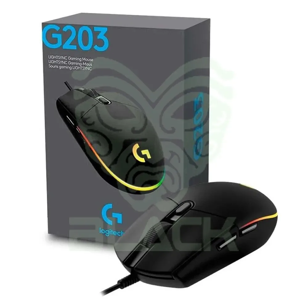 MOUSE LOGITECH G G203 RGB LIGHTSYNC BLACK